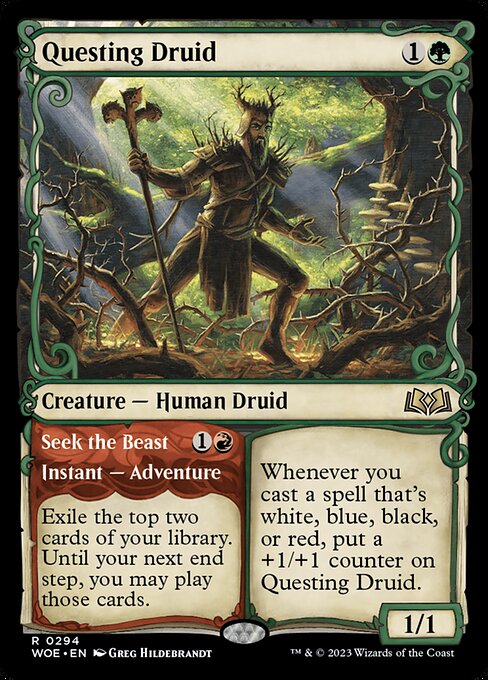 Questing Druid (Showcase) - Wilds of Eldraine #294