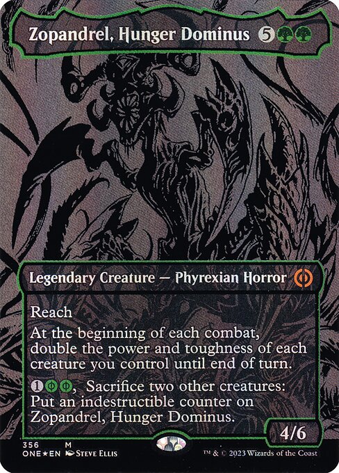 Zopandrel, Hunger Dominus (Oil Slick Raised Foil) - Phyrexia: All Will Be One #356