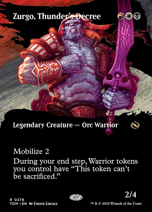 Zurgo, Thunder's Decree (Borderless) - Tarkir: Dragonstorm: - 376 - Near Mint