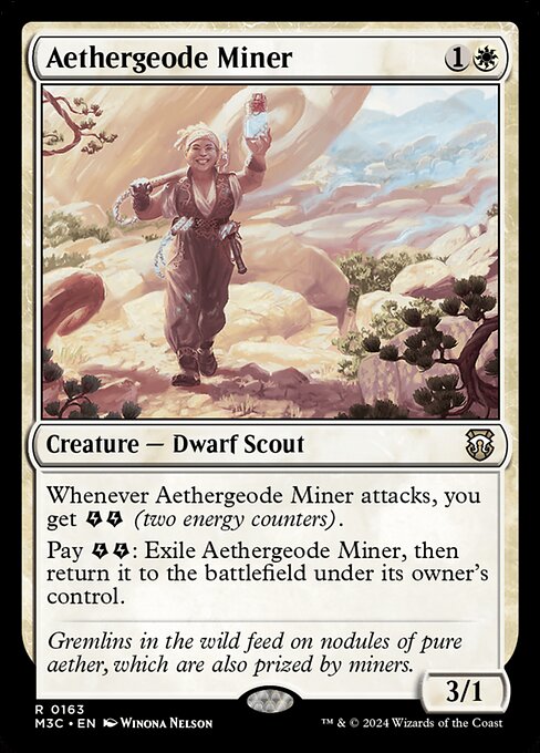 Aethergeode Miner - Commander: Modern Horizons 3: - 163 - Near Mint