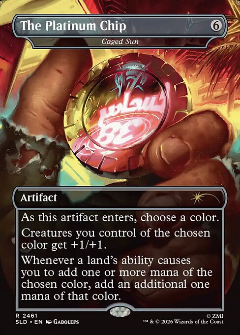 The Platinum Chip - Caged Sun - Secret Lair Drop #2461
