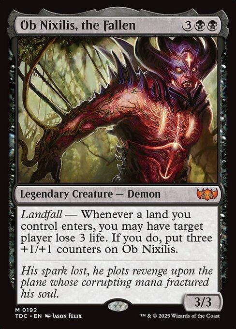 Ob Nixilis, the Fallen - Commander: Tarkir: Dragonstorm: - 192 - Near Mint