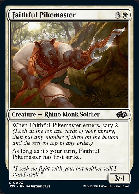 Faithful Pikemaster - Foundations Jumpstart #3