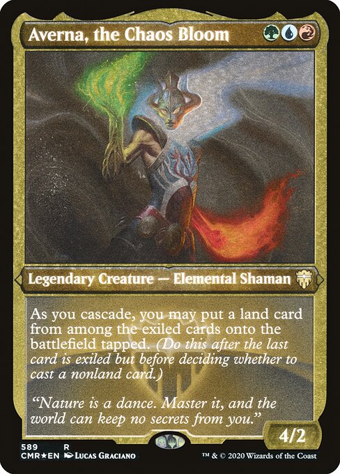 Averna, the Chaos Bloom (Foil Etched) - Commander Legends #589
