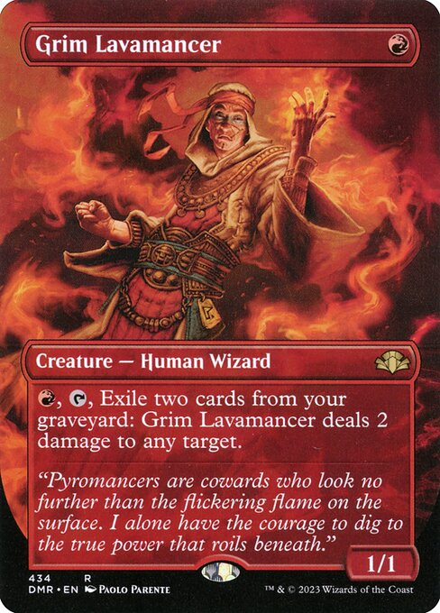 Grim Lavamancer (Borderless) - Dominaria Remastered #434