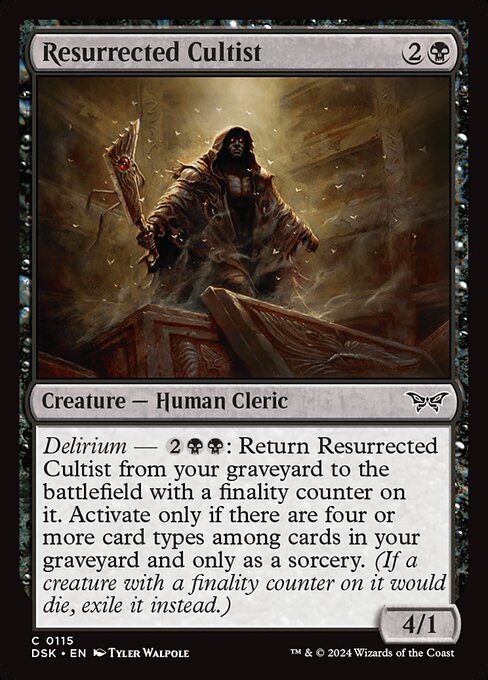 Resurrected Cultist - Duskmourn: House of Horror #115
