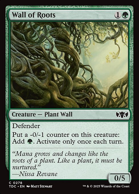 Wall of Roots - Tarkir: Dragonstorm Commander #278