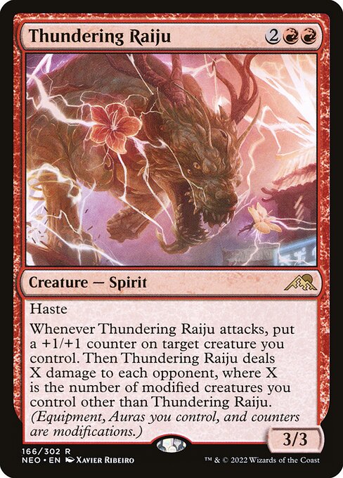 Thundering Raiju - Kamigawa: Neon Dynasty #166