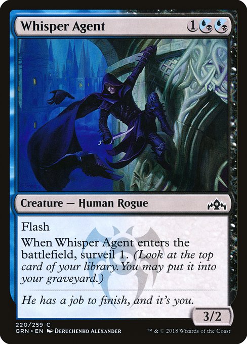 Whisper Agent - Guilds of Ravnica: - 220 - Lightly Played