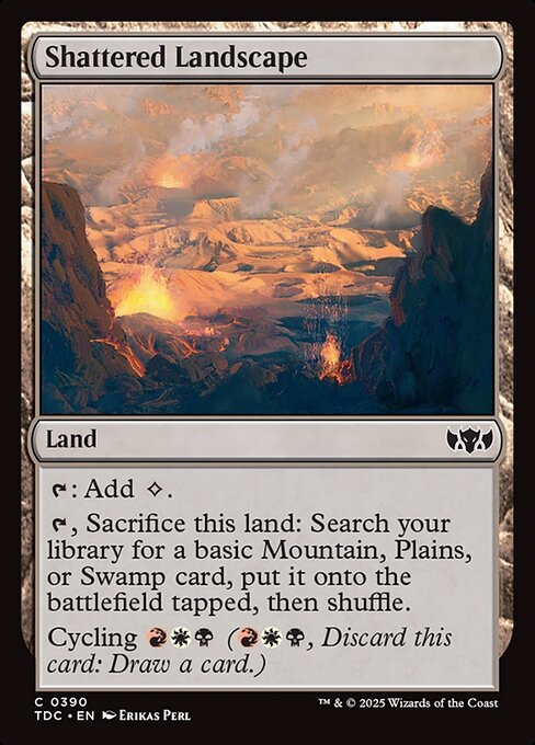 Shattered Landscape - Tarkir: Dragonstorm Commander #390