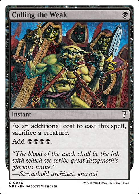 Culling the Weak (White Border) - Mystery Booster 2 #40