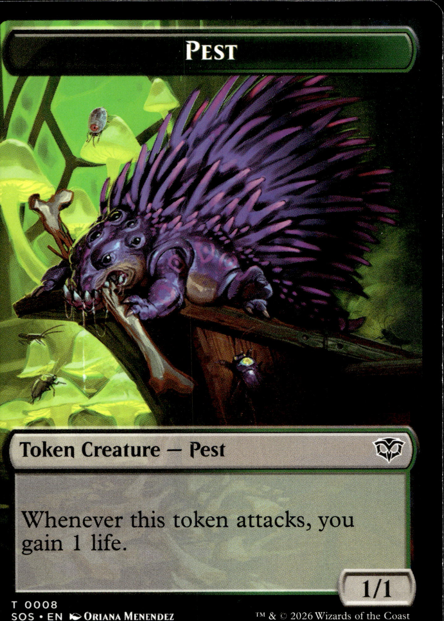 Fractal (0004) // Pest (0008) Double-Sided Token - reciTUZ6rsCo8BqhT #4 // 8