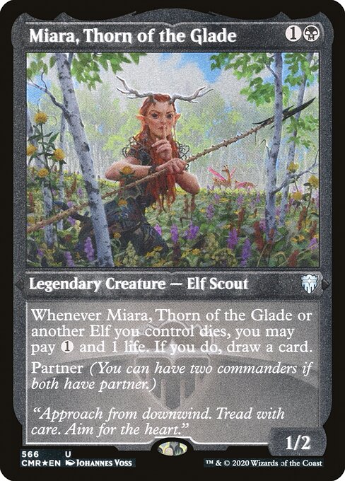 Miara, Thorn of the Glade (Foil Etched) - Commander Legends #566