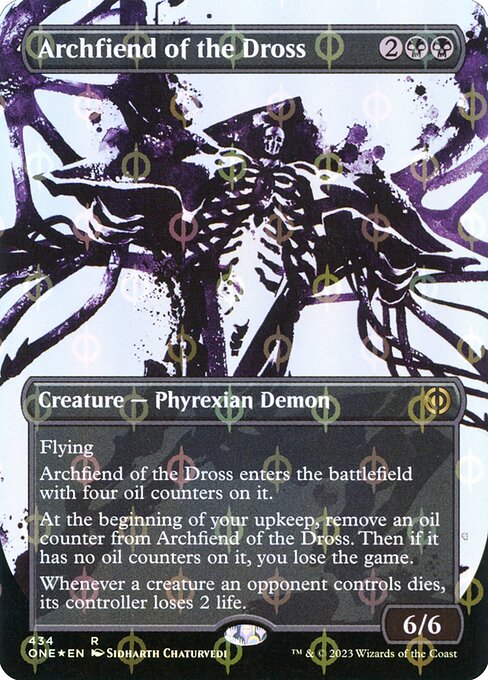 Archfiend of the Dross (Showcase) (Step-and-Compleat Foil) - Phyrexia: All Will Be One:  - 434 - Near Mint Foil
