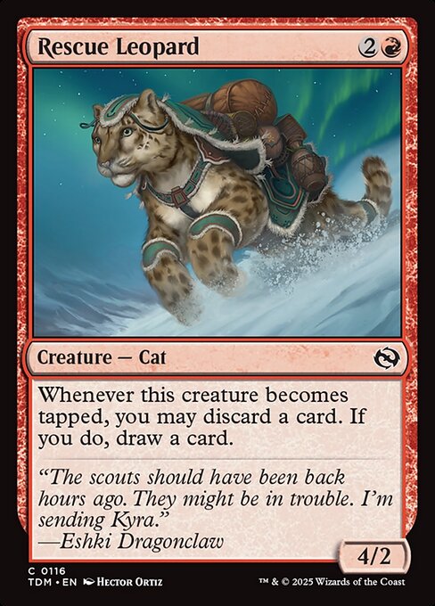Rescue Leopard - Tarkir: Dragonstorm:  - 116 - Near Mint Foil