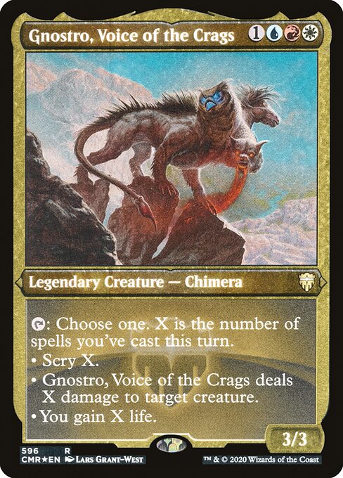 Gnostro, Voice of the Crags (Foil Etched) - Commander Legends #596