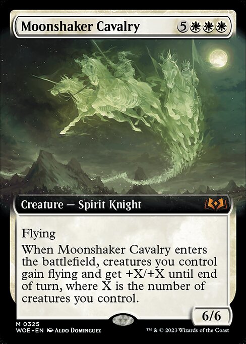 Moonshaker Cavalry (Extended Art) - Wilds of Eldraine #325