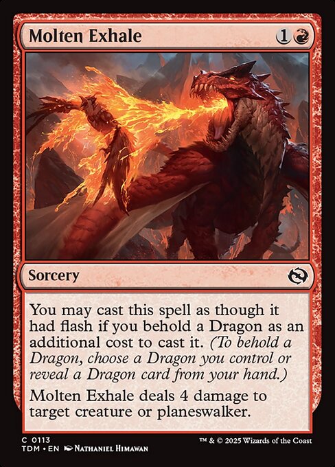 Molten Exhale - Tarkir: Dragonstorm:  - 113 - Near Mint Foil