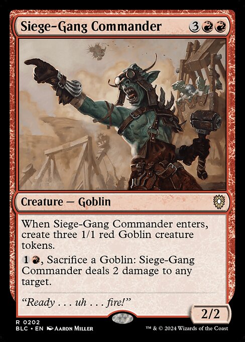 Siege-Gang Commander - Bloomburrow Commander #202