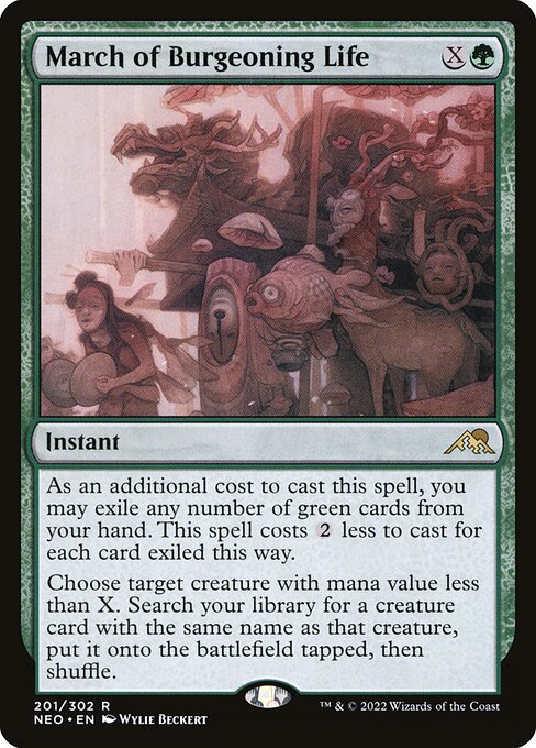 March of Burgeoning Life - Kamigawa: Neon Dynasty #201