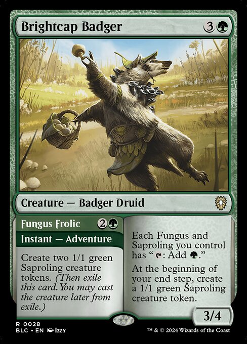 Brightcap Badger - Bloomburrow Commander #28