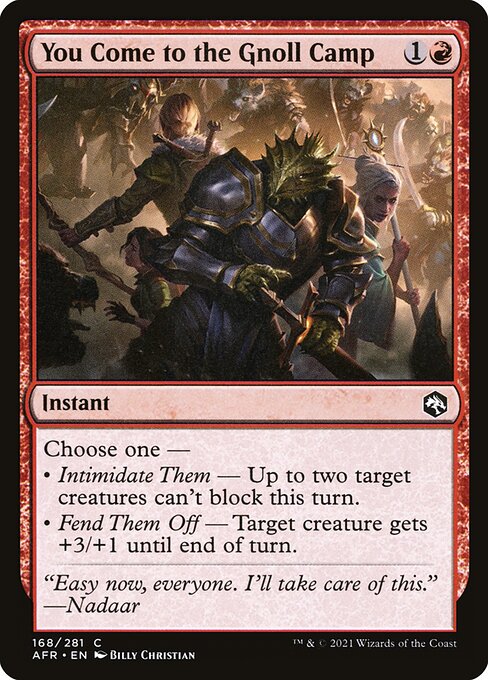 You Come to the Gnoll Camp - Adventures in the Forgotten Realms:  - 168 - Near Mint Foil