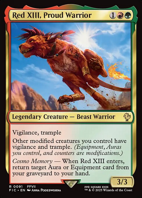 Red XIII, Proud Warrior - Final Fantasy Commander #91