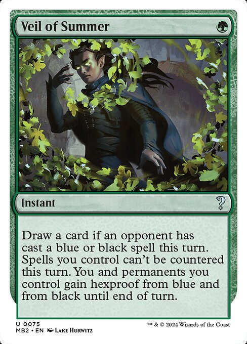 Veil of Summer (White Border) - Mystery Booster 2 #75