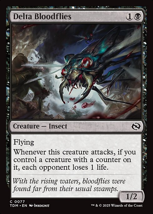 Delta Bloodflies - Tarkir: Dragonstorm:  - 77 - Near Mint Foil