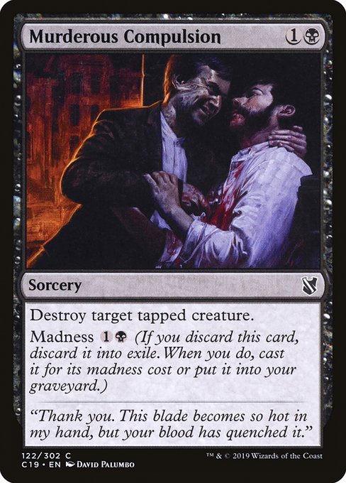 Murderous Compulsion - Commander 2019 #122