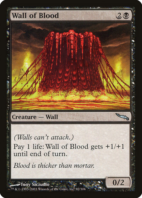 Wall of Blood - Mirrodin:  - 82 - Near Mint
