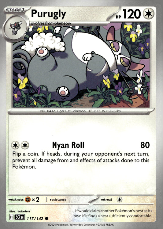 Purugly - SV07: Stellar Crown: 117 - Near Mint - Common - English