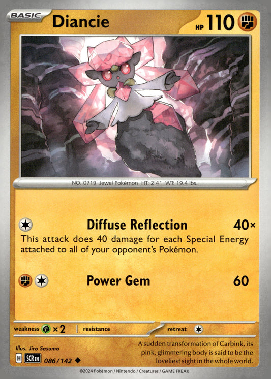 Diancie - SV07: Stellar Crown: 086 - Near Mint - Uncommon - English