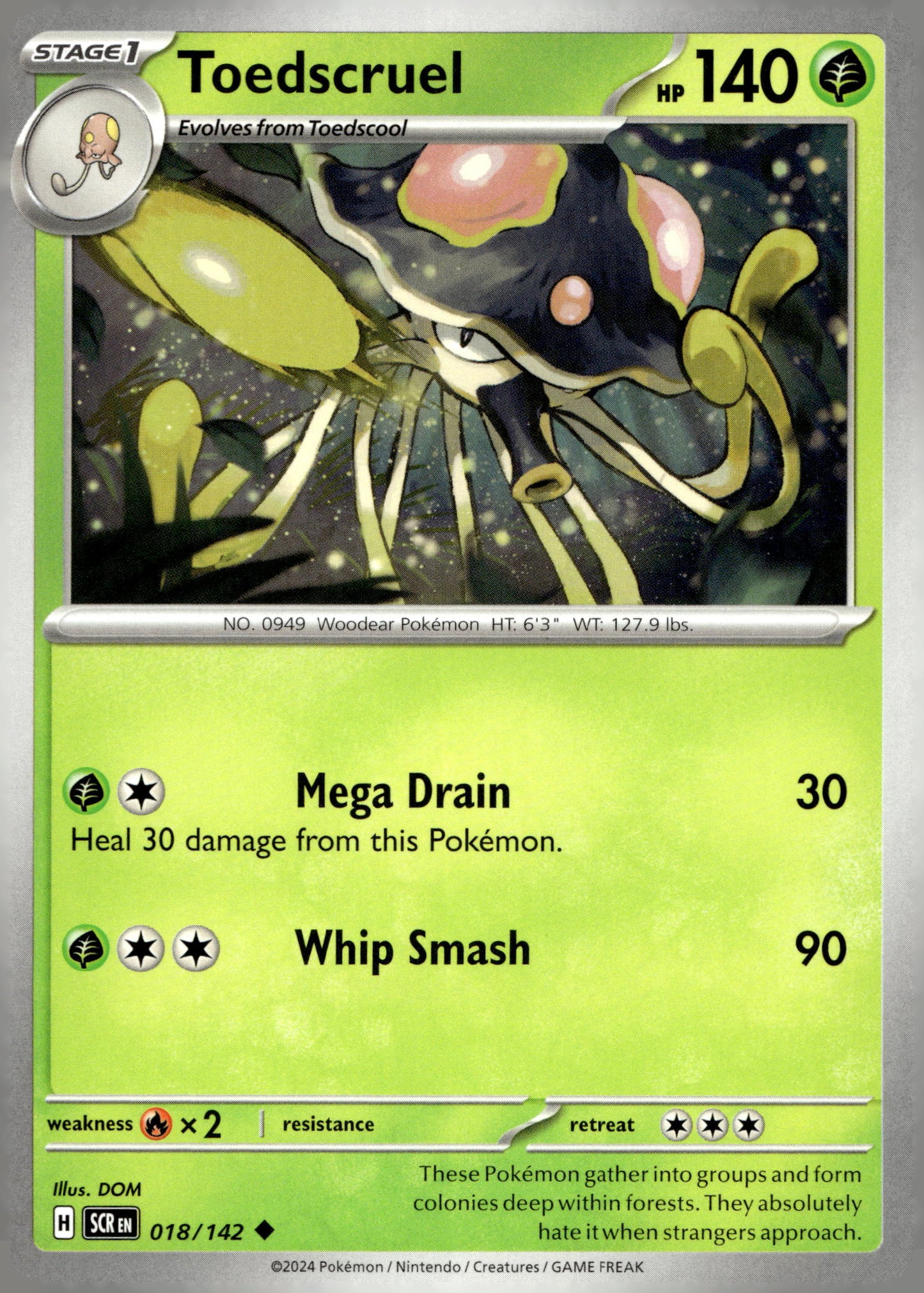 Toedscruel - SV07: Stellar Crown: 018 - Near Mint - Uncommon - English