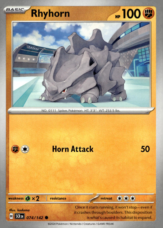 Rhyhorn - SV07: Stellar Crown: 074 - Near Mint - Common - English