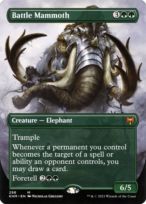 Battle Mammoth (Borderless) - Kaldheim #298