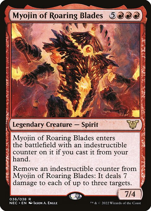 Myojin of Roaring Blades - Neon Dynasty Commander #36