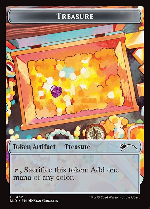 Treasure Token (1432) (Rainbow Foil) - Secret Lair Drop #1432