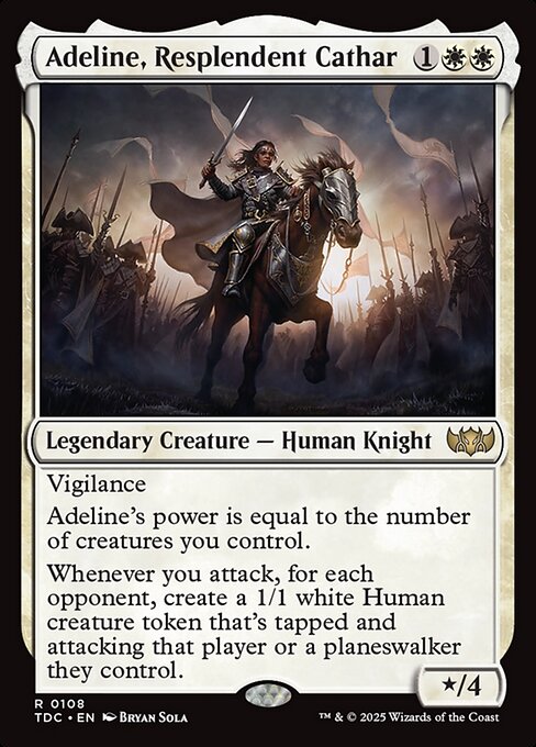 Adeline, Resplendent Cathar - Tarkir: Dragonstorm Commander #108
