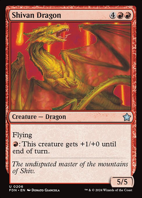 Shivan Dragon - Foundations #206