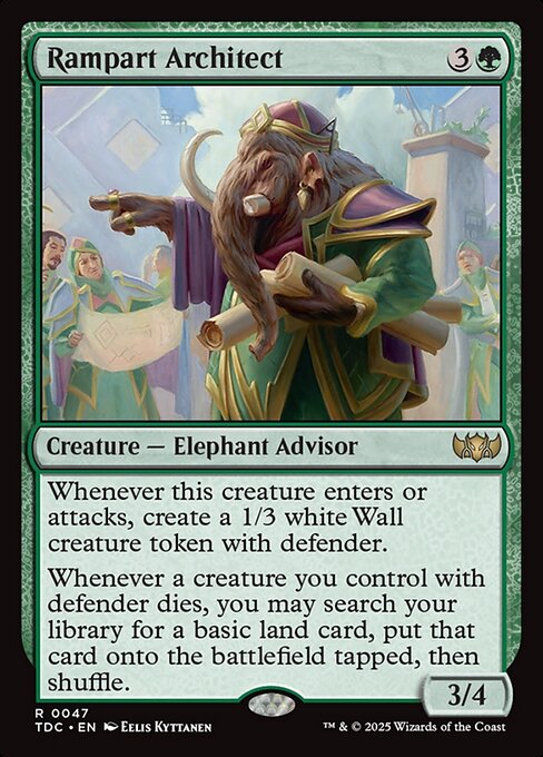 Rampart Architect - Tarkir: Dragonstorm Commander #47