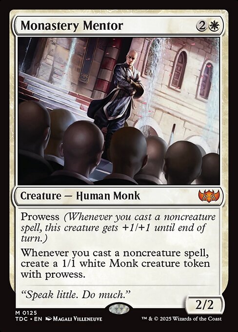 Monastery Mentor - Tarkir: Dragonstorm Commander #125