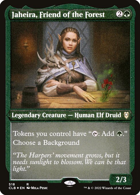 Jaheira, Friend of the Forest (Foil Etched) - Commander Legends: Battle for Baldur's Gate #518