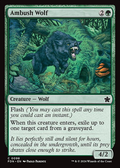 Ambush Wolf - Foundations:  - 98 - Near Mint Foil
