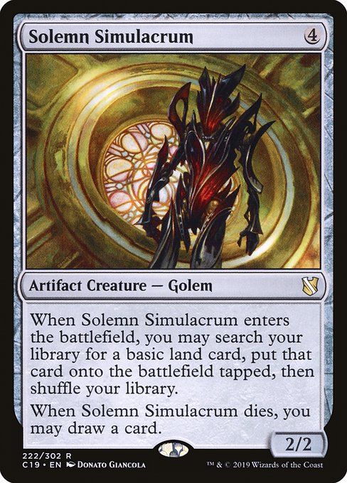 Solemn Simulacrum - Commander 2019 #222