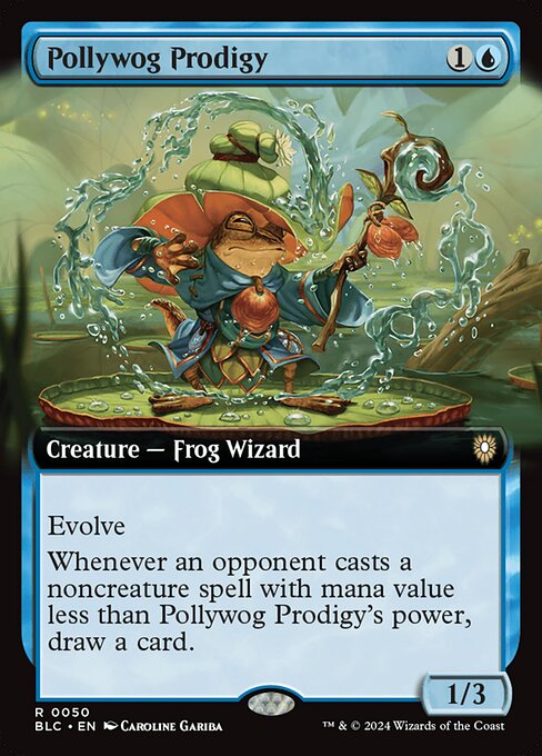 Pollywog Prodigy (Extended Art) - Bloomburrow Commander #50