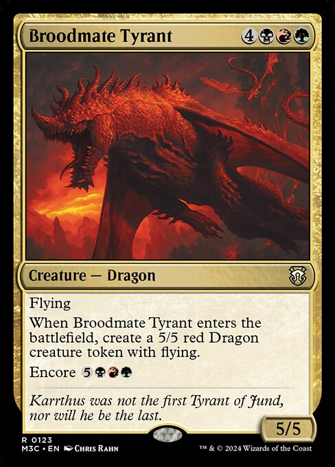 Broodmate Tyrant - Commander: Modern Horizons 3:  - 123 - Near Mint