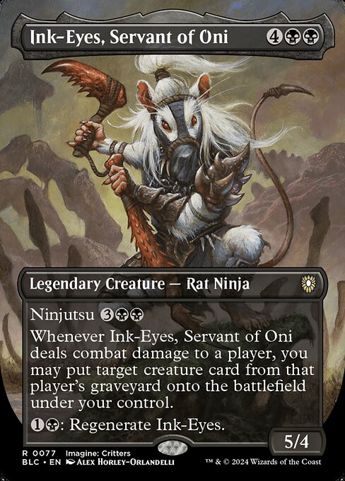 Ink-Eyes, Servant of Oni (Borderless) - Bloomburrow Commander #77