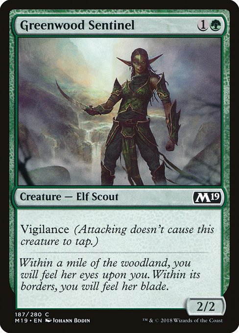 Greenwood Sentinel - Core Set 2019 #187