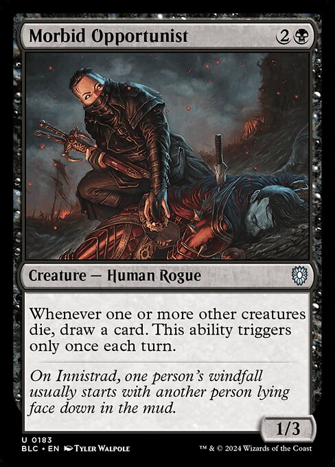 Morbid Opportunist - Bloomburrow Commander #183